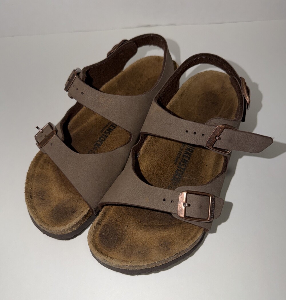 Birkenstock Roma Kids Mocha Birkibuc Narrow Width EU 32, US 1